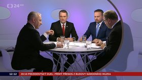 Otázky Václava Moravce: hosté Radim Fiala, Josef Středula, Marian Jurečka (22. 1. 2023)