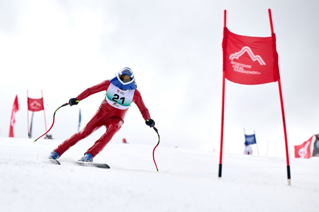 Rychlostní lyžař Radim Palán na novinářském mistrovství republiky.