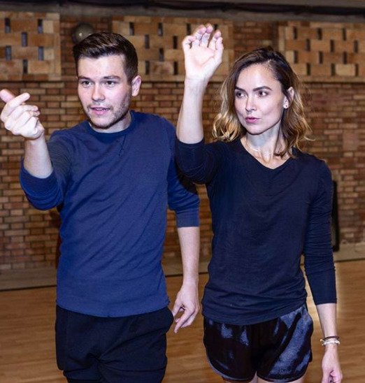 Radka Třeštíková a Tomáš Vořechovský trénují na další taneční číslo.