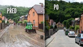 Extrémní déšť v Radotíně vytopil potok, voda se dostala i přes hráz rybníka. Obyvatelům hrozila evakuace.