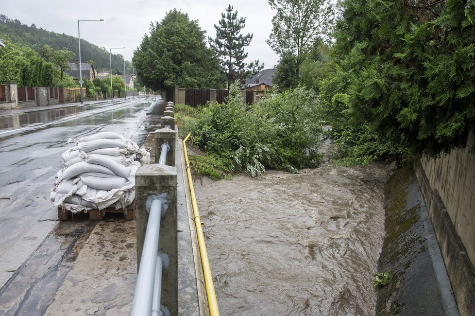 Takhle to vypadalo v Radotíně na konci června. Napršelo za den přes 110 milimetrů.