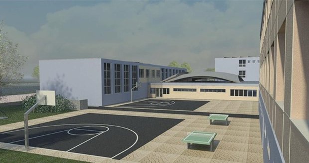 Takto bude vypadat nová aula u školy v Radotíně.