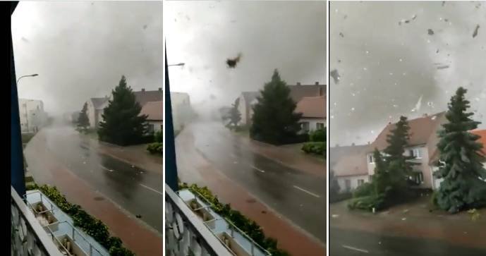 Radovan O. z obci Lužice zachytil příchod tornáda z nebezpečné blízkosti.