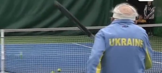 Leonid si zahrál s polskou tenisovou hvězdou