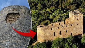 Z hladomorny hradu Radyně vypadly kameny: Místo je nebezpečné, lidé kradou cedule se zákazem vstupu