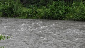 Na tomto místě v těchto peřejích těsně před soutokem Morávky a Ostravice ve Frýdku-Místku se raft s otcem a dvěma dětmi převrhl.