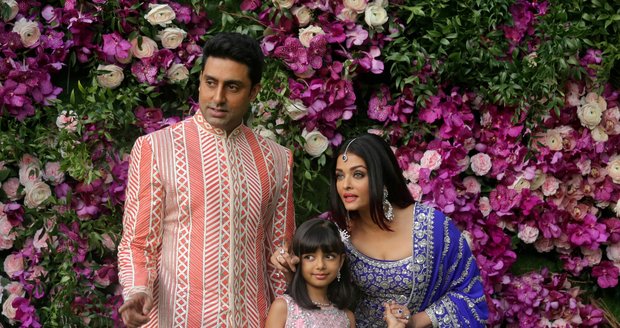 Aishwarya Rai Bachchan s manželem a dcerou