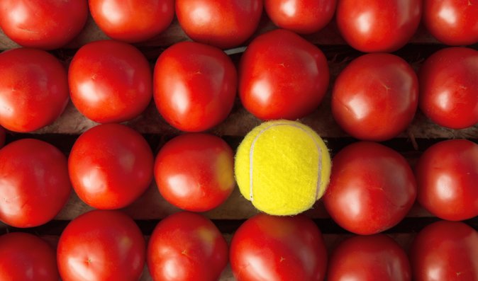 My víme, jaký je rozdíl mezi rajčetem a míčem…