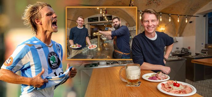 Jan Rajnoch se stal z fotbalisty restauratérem. Výčep v centru Prahy provozuje se svým parťákem a někdejším prvoligistou Janem Svátkem...