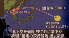 Přes území Japonska přelétla raketa KLDR (4.10.2022)
