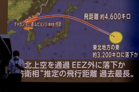 Raketa KLDR přeletěla přes japonské území (říjen 2022)