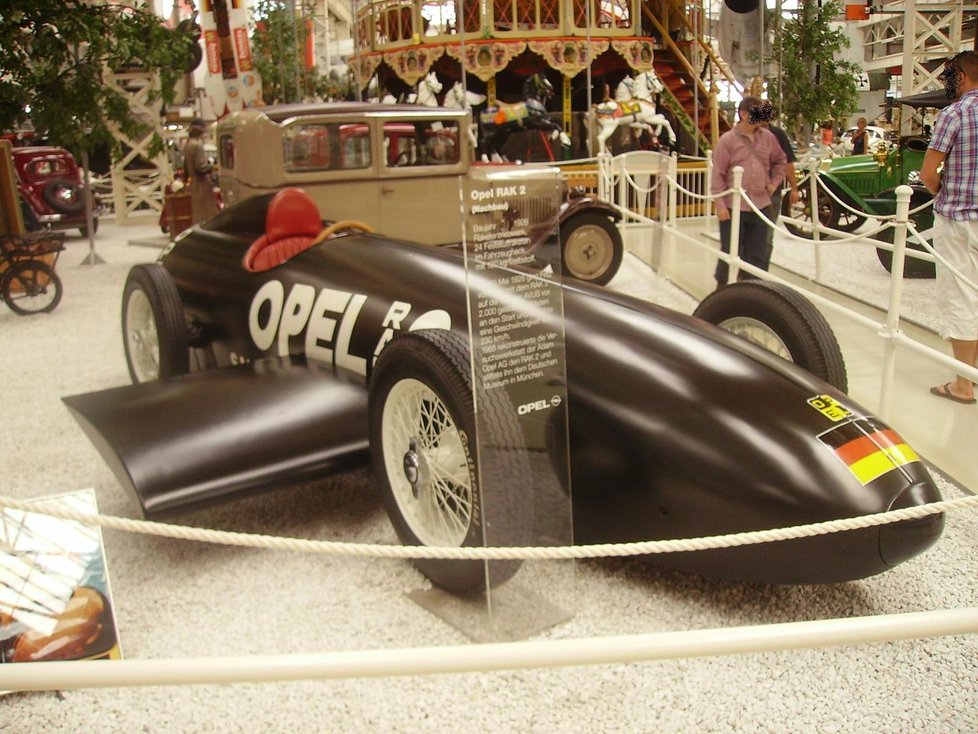 Opel RAK.2 v Technickém muzeu Speyer.