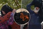 Konec ISIS: Ženy z Rakka pálí burky