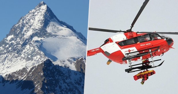 Čtyři Češi uvízli na vrcholku rakouských Alp: Pro dva letěl vrtulník, na další se nedostalo