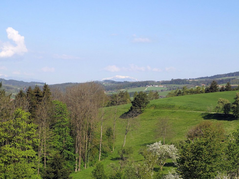 Při dobrém počasí dohlédnete až na alpské vrcholy.