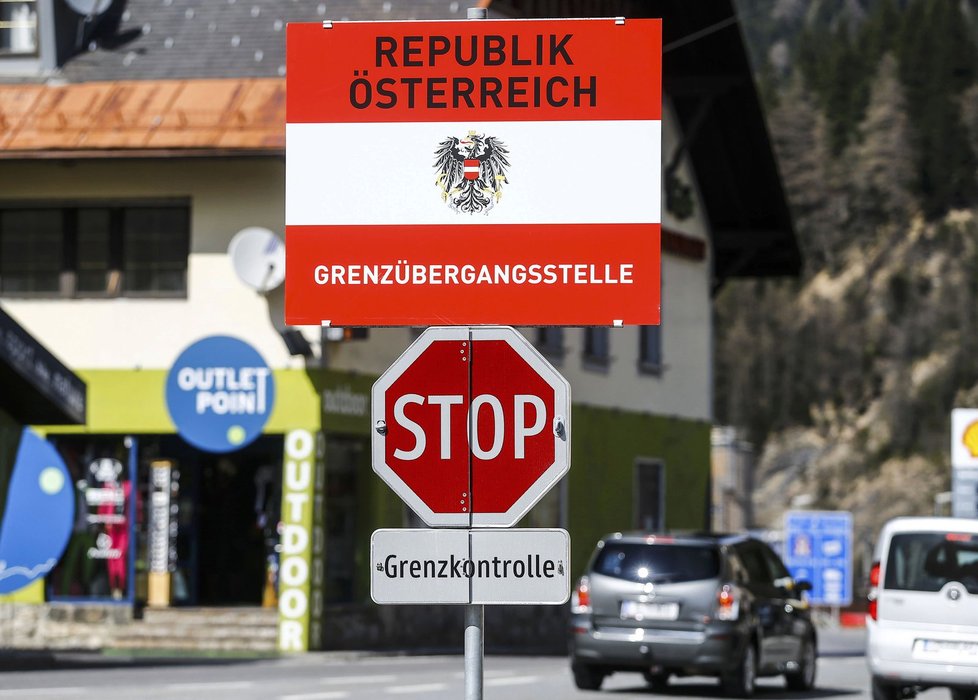 Hraniční kontrola na italsko-rakouských hranicích