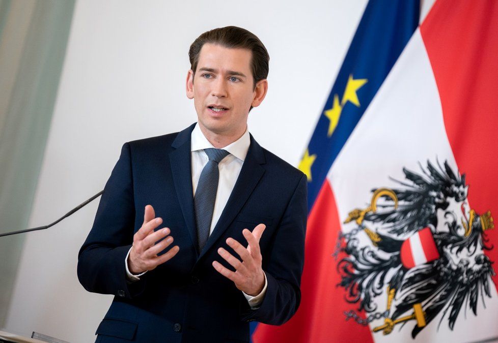 Rakouský kancléř Sebastian Kurz (26. 3. 2020)