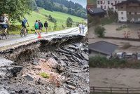 Laviny bahna se valily ulicemi. Bouře a lijáky zasáhly oblíbené rakouské cíle