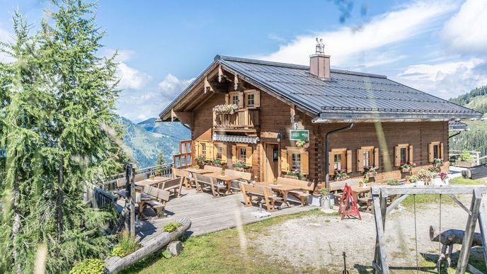 Salcburská horská stezka, salaš Weissenhofalm Salcburská horská stezka, salaš Weissenhofalm