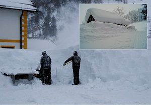 Rakousko zasypal na začátku ledna 2019 sníh