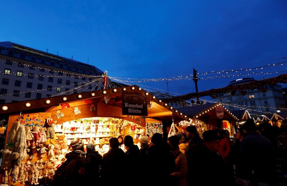 Vánoční trhy ve Vídni.