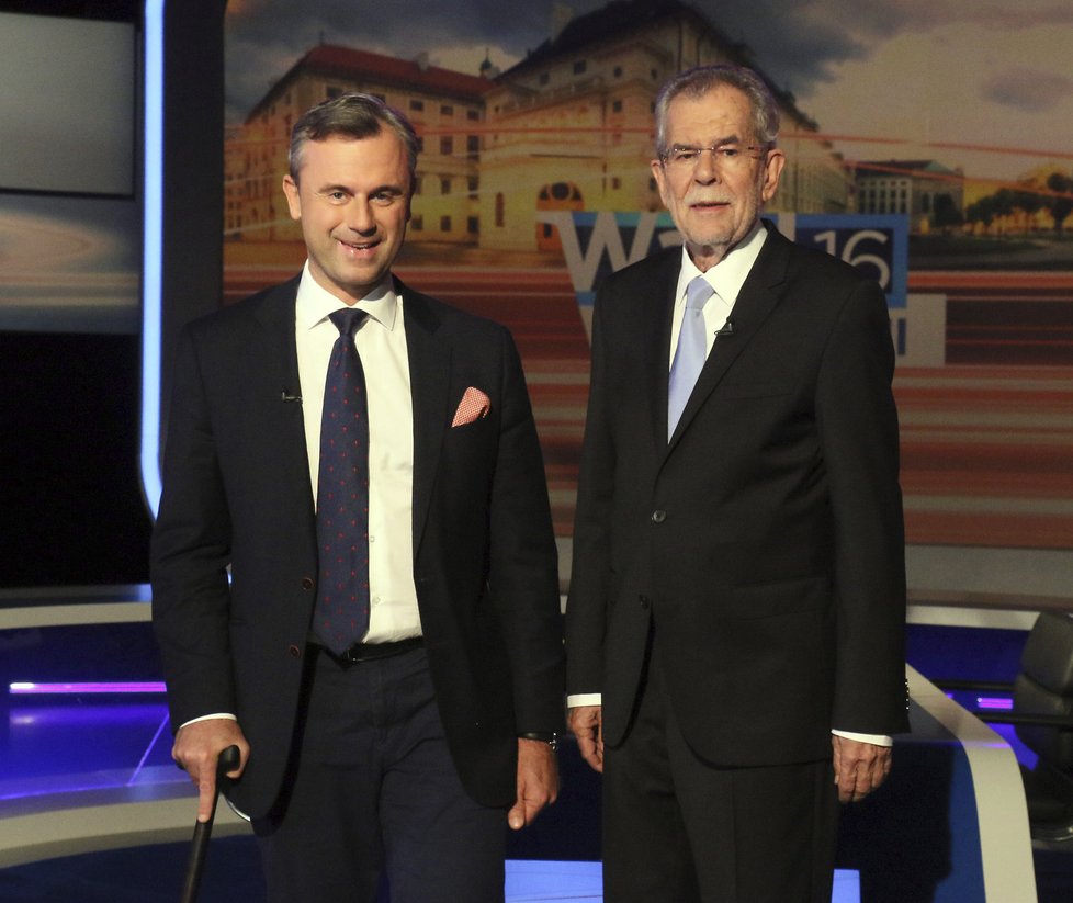 Kandidáti na rakouského prezidenta Norbert Hofer a Alexander Van der Bellen