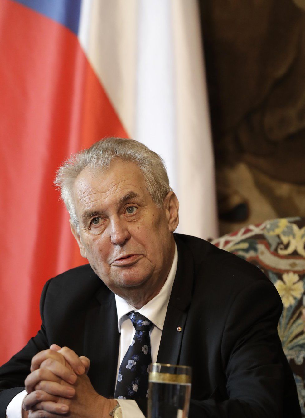 Zeman na Hradě při setkání s rakouským prezidentem