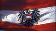 Rakouská vlajka se státním znakem