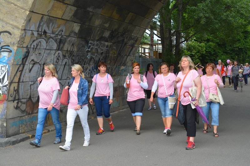 Tisíce lidí podpořilo boj s rakovinou prsu.