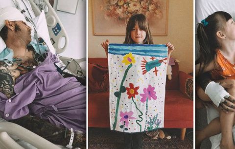Táta čtyř dětí umírá na rakovinu: Zdrcená dcera (7) mu vydělává na operaci malováním na utěrky
