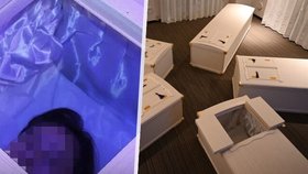 Japonská společnost nabízí meditace v rakvích
