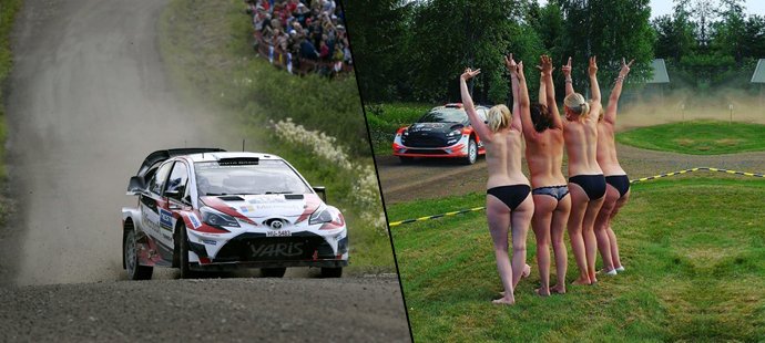 Ve Finsku na rally se fandí jinak. Holky si svlékají podprsenky a vystrkují na projíždějící vozy prdelky.