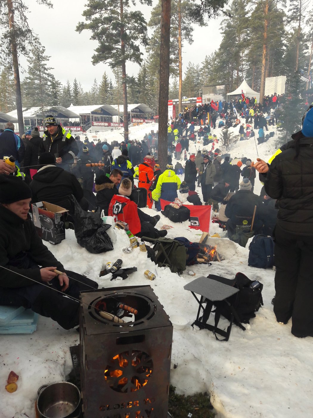 Atmosféra na Švédské rally.