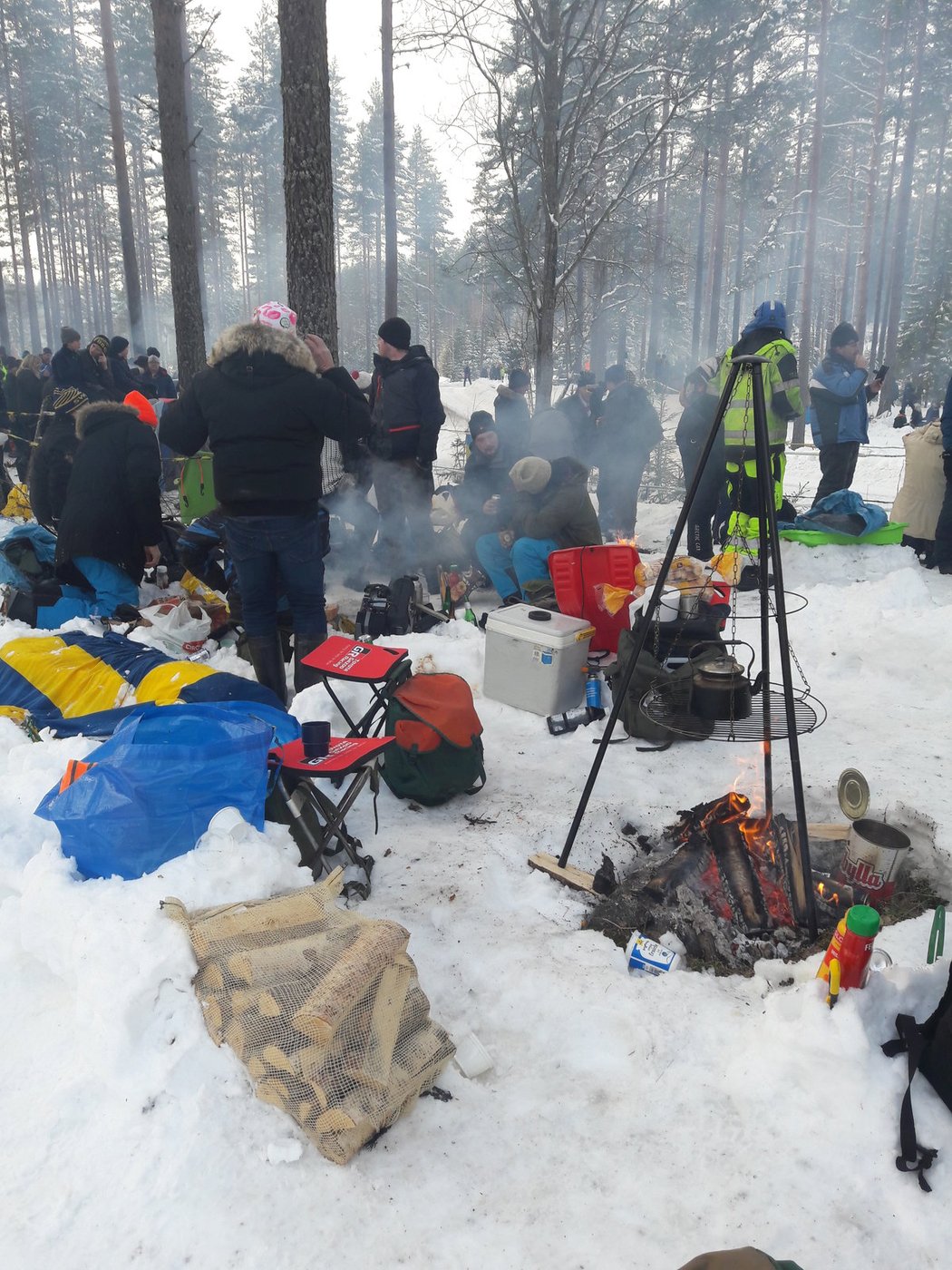 Atmosféra na Švédské rally.