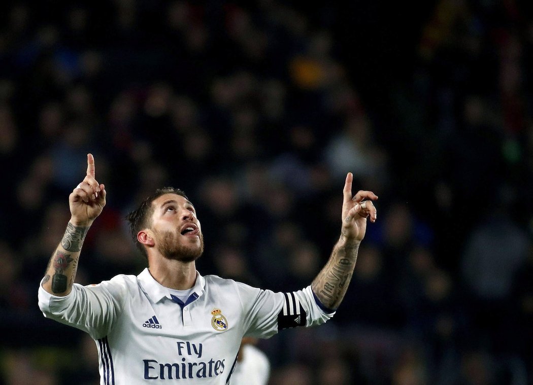 Kapitán Realu Madrid Sergio Ramos vyrovnal El Clásico v poslední minutě