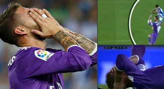 Herec Ramos! Kapitán Realu zahrál rukou, ale předstíral ránu do obličeje