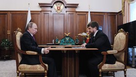 Ramzan Kadyrov na návštěvě u Vladimira Putina