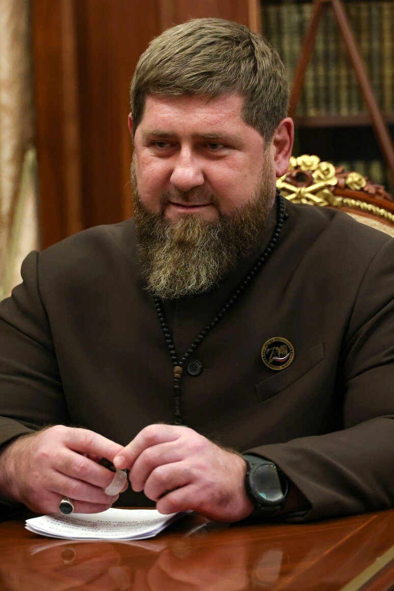 Čečenský vůdce u Vladimira Putina (březen 2023)
