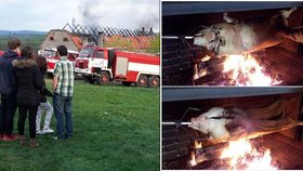 Opékání prasete skončilo požárem: Na Berounsku shořel ranč