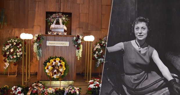 Pohřeb herečky a legendy Národního divadla moravskoslezského v Ostravě Štěpánky Ranošové, která zemřela jen 13 dní před svými 100. narozeninami.