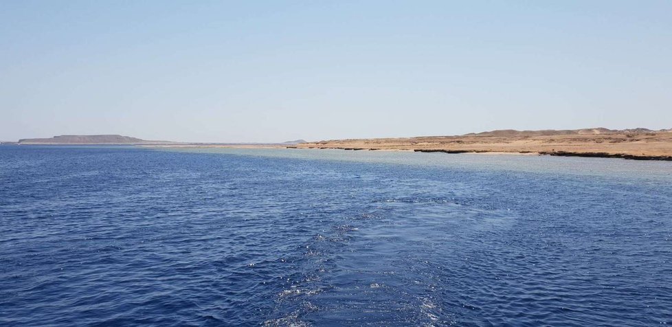 Záběry moře v národním parku Rás Muhammad.