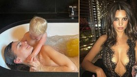 Sexy modelka Emily Ratajkowská (31): Nahá se synem ve vaně! 