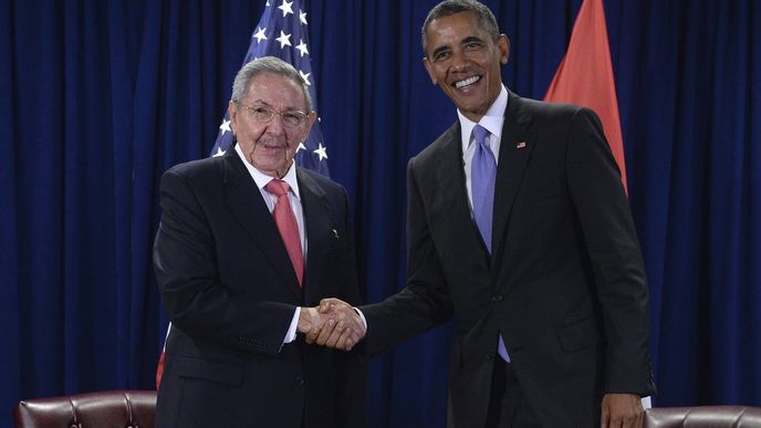 Raúl Castro a Barack Obama