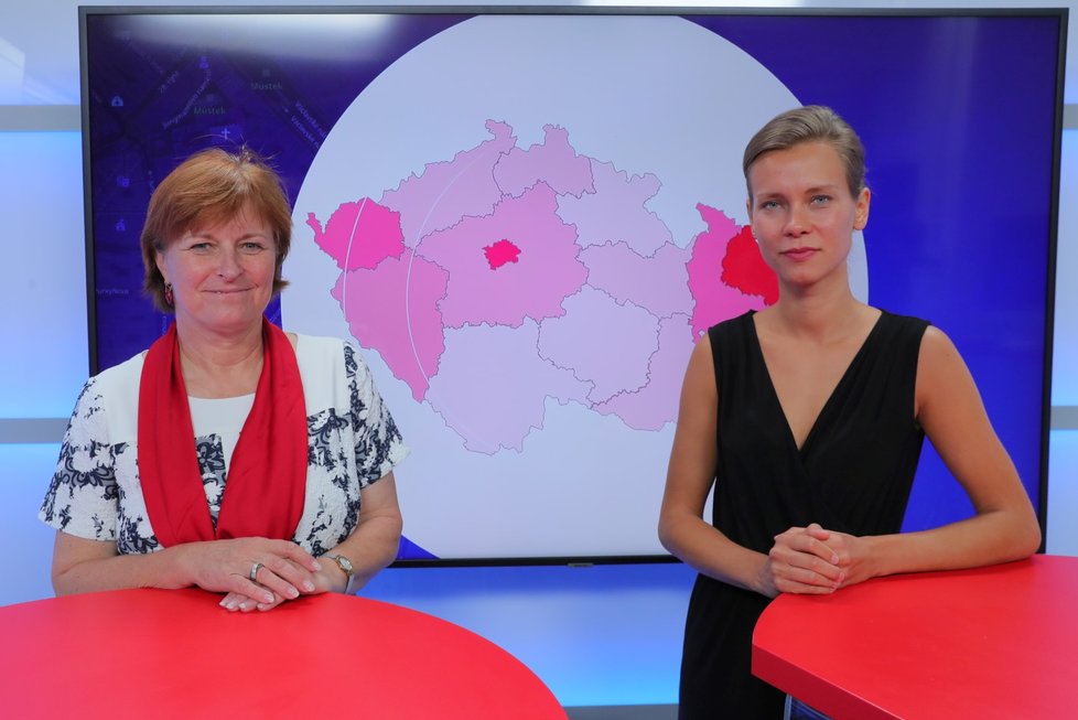 Jarmila Rážová, hlavní hygienička ČR, v pořadu Epicentrum s moderátorkou Markétou Volfovou (7. 7. 2020)