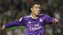 Útočník Realu Madrid Cristiano Ronaldo slaví gól proti Betisu