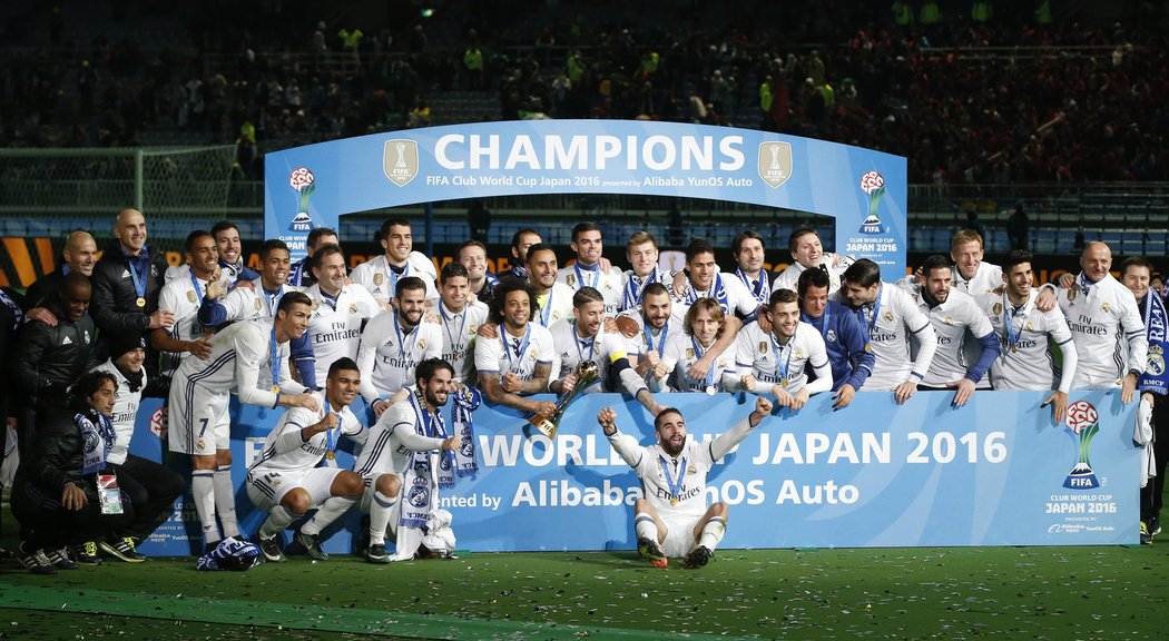 Fotbalisté Realu Madrid slaví titul z fotbalového MS klubů