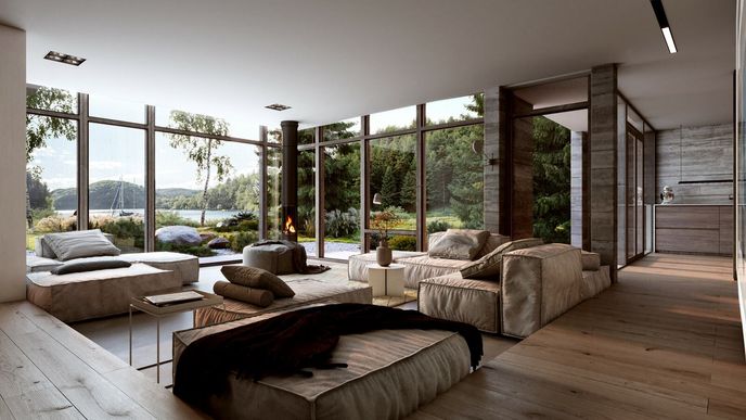 Domy v luxusním projektu Přístav u Orlické přehrady z nabídky realitní kanceláře Svoboda& Williams