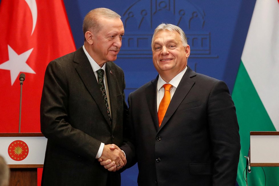Recep Tayyip Erdogan v Budapešti (18. 12. 2023)