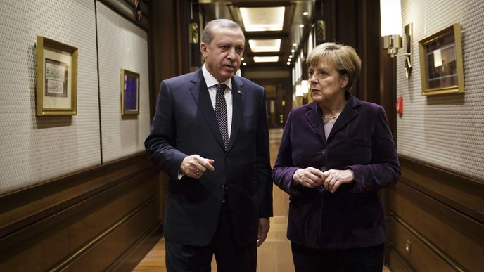 Angela Merkelová a Recep Tayyip Erdoğan