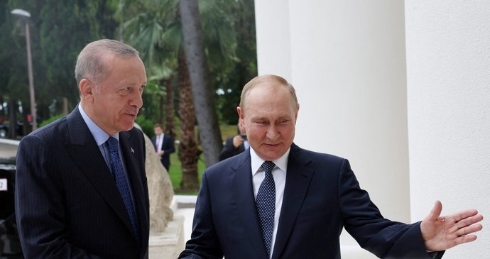 ONLINE: Putin pojede do Turecka za Erdoganem.  Důvodem je ukrajinské obilí